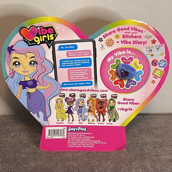 Vibe Girls Mia Ocean Vibe Doll, Vibe Ring, 50 Stickers & Vibe Diary Brand New - Picture 3 of 8